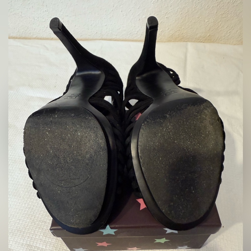 Tory Burch Black Heels Strappy Design ALL LEATHER Good Condition Offers Welcome - Picture 13 of 16